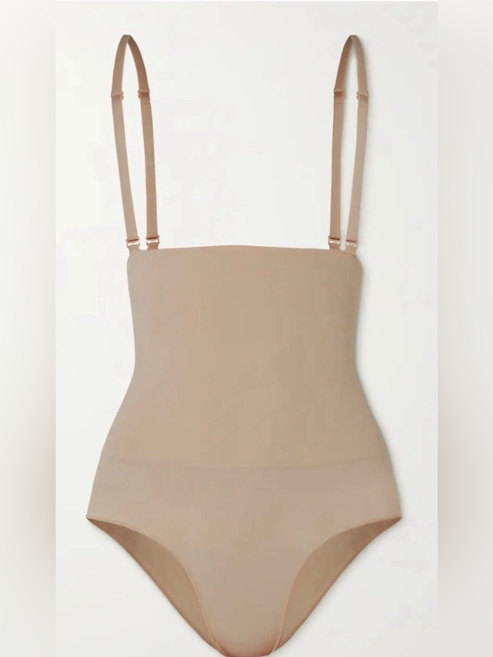 SKIMS Nude High-Waist Shaping Bodysuit with Adjustable Straps